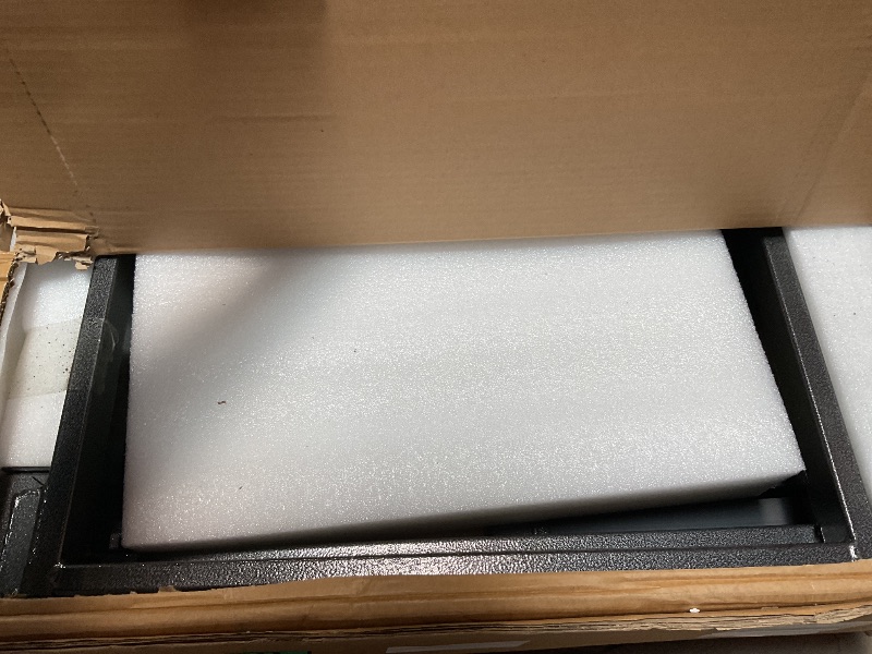 Photo 1 of **MISSING HARDWARE** Lomive Heavy Duty Drywall Cart 3000 lbs Capacity Folding Panel Dolly Handling Wall Panel, Sheetrock, Lumber, Glass, 4 Swivel Wheels and Expandable Rubber Pad Bracket - Black 2MM Thickness Plate