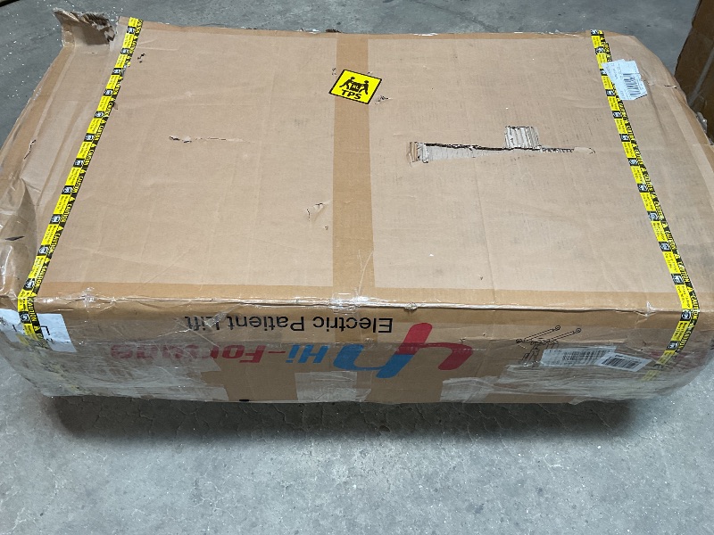 Photo 1 of *** MAJOR DAMAGE/MISSING HARDWARE***Hi-Fortune Patient Lift Electric Unfoldable Hydraulic Body Transfer for Home Use Seniors Easy-Assembly, Battery-Powered, 400lb Weight Capacity with Medium U-Sling, White, 1 Count (Pack of 1)