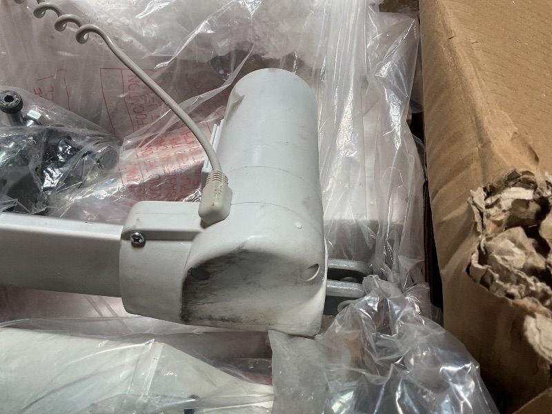 Photo 1 of *** MAJOR DAMAGE/MISSING HARDWARE***Hi-Fortune Patient Lift Electric Unfoldable Hydraulic Body Transfer for Home Use Seniors Easy-Assembly, Battery-Powered, 400lb Weight Capacity with Medium U-Sling, White, 1 Count (Pack of 1)