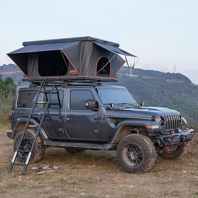 Photo 1 of *** PHOTO FOR REFERENCE ONLY ***Alumnimun Rooftop Tent Hard Shell with Winter Insulation, Pop Up 2 Person Roof Top Hardshell for Camping Truck Van Suitable for Jeep SUV Car