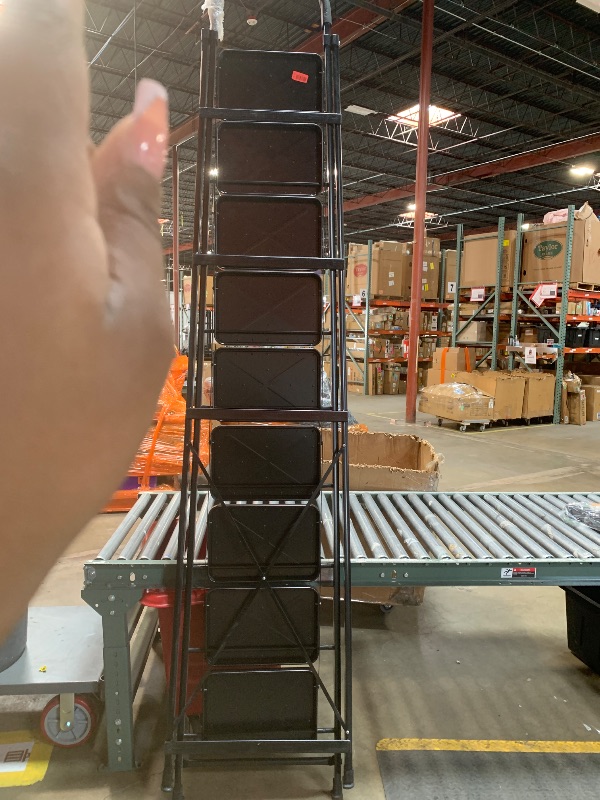 Photo 1 of ***MISSING BIGGER CROSS BAR SCREW*** 9 Step Ladder with Tool Tray,Folding Step Stool with Wide Pedal,Safety Locking,Convenient Tool Platform,Sturdy Steel Ladder Portable Safety Ladder for Painting Home Garden Outdoor Garage