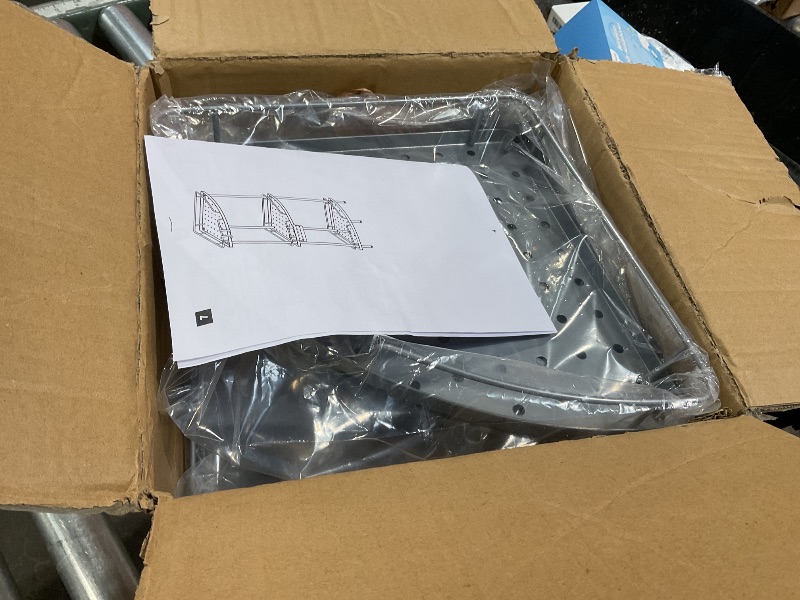 Photo 1 of **FOR PARTS MISSING ASSEMBLY PIECES** ELYKEN Corner Shower Caddy Standing, 3 Tier Rustproof Metal Shower Organizer with Soap Holder, Floor Shower Corner Shelf Rack Storage Stands with Adjustable Feet & 2 Hooks for Bathroom, Silver