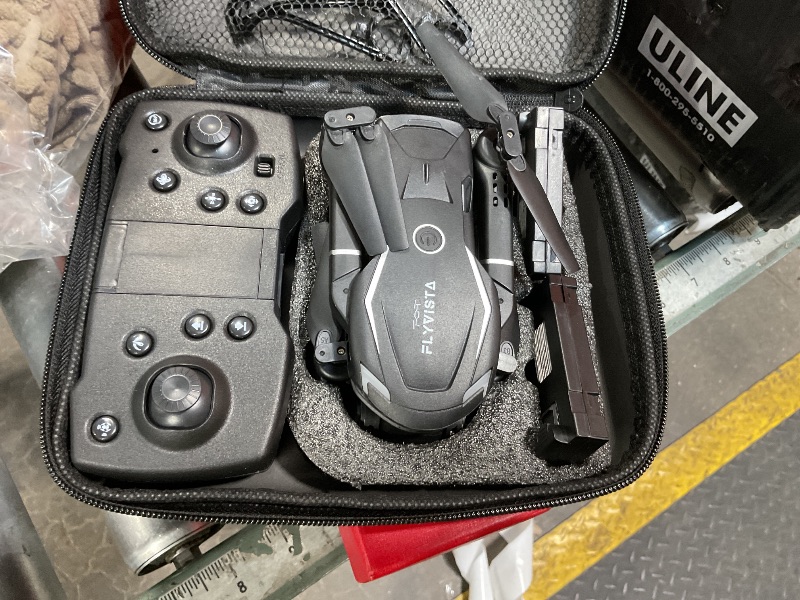 Photo 1 of **MISSING ASSEMBLY PIECES** FLYVISTA Cool Mini Drone with Camera for Kids Adults Beginners, 1080P FPV Camera Remote Control Drone for Kids with 3 Batteries, One-Click Take Off/Landing, Altitude Hold, Headless Mode, 360° Flips, 3-Gear Speeds , Emergency St