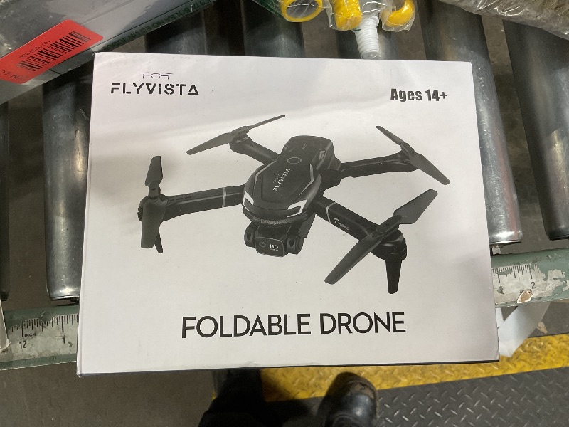 Photo 1 of **MISSING ASSEMBLY PIECES** FLYVISTA Cool Mini Drone with Camera for Kids Adults Beginners, 1080P FPV Camera Remote Control Drone for Kids with 3 Batteries, One-Click Take Off/Landing, Altitude Hold, Headless Mode, 360° Flips, 3-Gear Speeds , Emergency St