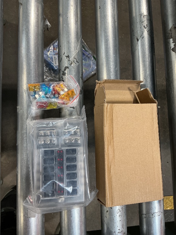 Photo 1 of 12-Way Fuse Block, Marine Waterproof with LED Indicator, 30pcs Fuses 5A-25A, 12V/24V Fuse Panel for RV, Car, Boat, Truck