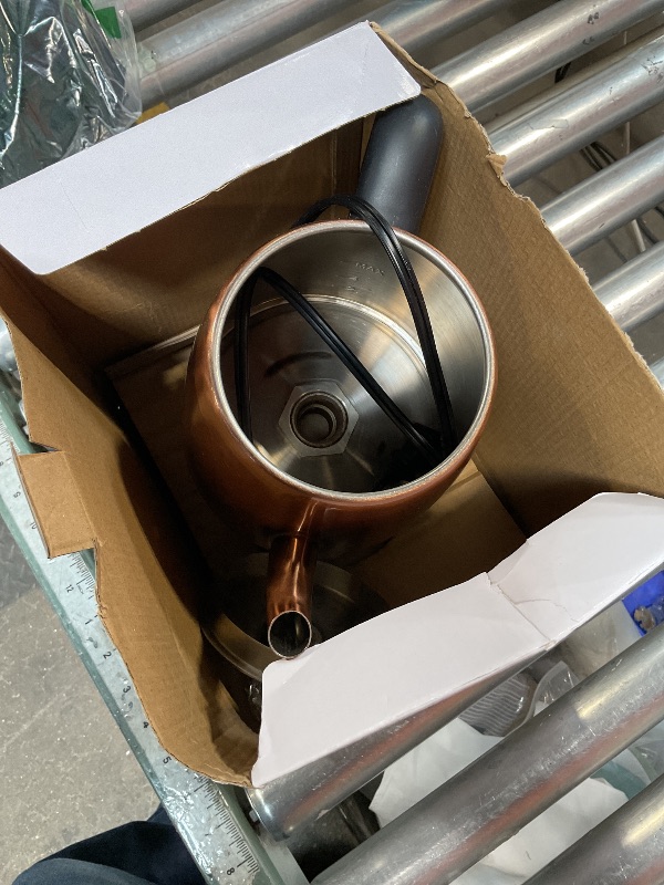 Photo 1 of *used*Mixpresso 4 Cup Percolator Coffee Pot Electric, Copper Stainless Steel Coffee Percolator Electric With Keep Warm Function, Classic Perculator Pot With Removable Basket for Home or Office