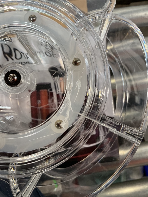 Photo 1 of *minor damaged*Masirs Small 360 Rotating Makeup Organizer - Mini Yet Spacious Cosmetic Storage Solution with Multiple Compartments - The Perfect Spinning Make-Up Caddy for Vanity or Bathroom Counter (Round - Clear)