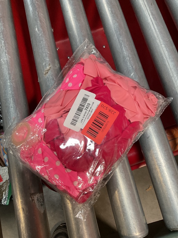 Photo 1 of 120 PCS Pink Mouse Balloon Arch, Oh Twodles Birthday Party Supplies for Girls, Cute Bow Balloon Arch for Birthday Party, Red and Pink Balloons for Baby Shower Decorations