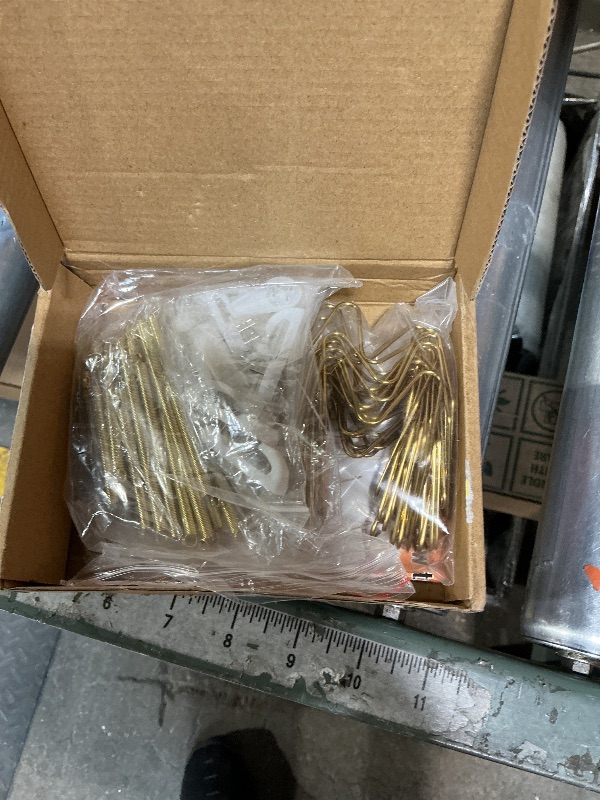 Photo 1 of 14 Pieces Plate Hangers for Wall - 6/8/10/12 Inch Invisible Plates Hanger, Stainless Steel Plate Holders with 14 Pieces Wall Hooks for 5.5 to 12.5 Inch Decorative Plates and Arts (Gold)