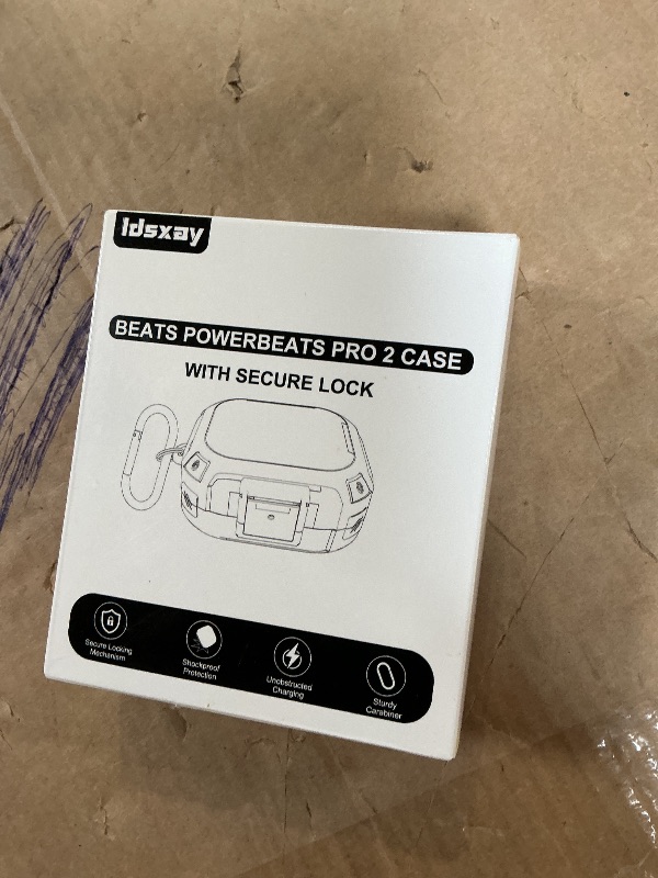 Photo 1 of [Upgrade Secure Lock] for Beats Powerbeats Pro 2 Case Cover, LDSXAY Carbon Fiber Shockproof Protective Cover for Powerbeats Pro 2 2025 with Cleaner Kit & Carabiner (Orange)