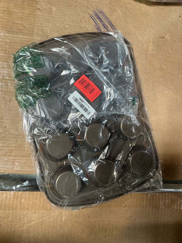 Photo 1 of **HAS MINOR RUSTING*** GoodCook Everyday Nonstick Steel Muffin Pan, 12 cup, Gray