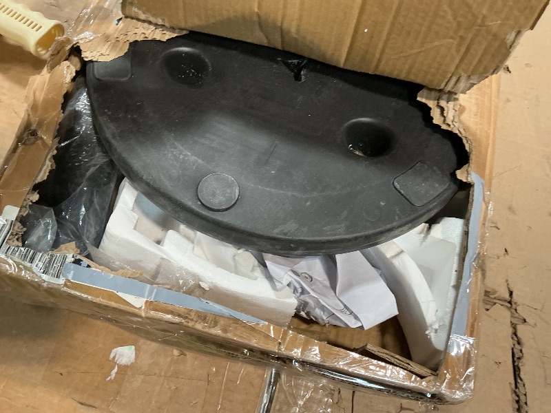 View 2 of ***FOR PARTS ONLY/ MISSING ASSEMBLY PIECES*** Oakland Living Antique Bronze 28 lb Round Plastic and Concrete Patio Umbrella Base