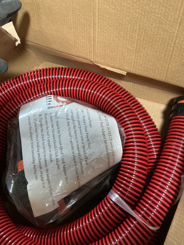Photo 1 of 10FT Shop Vac Hose with 6 Adapter Attachments,Fits 1-1/4" Vacuum Cleaner Hose,Multi-Size Fittings 0.9" to 1-3/4",Universal Shop Vac Accessories (Please Confirm Hose Size Compatibility)