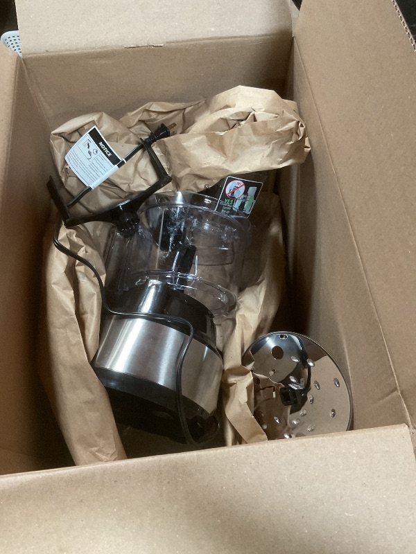 Photo 1 of ***FOR PARTS ONLY / NON-FUNCTIONAL*** Hamilton Beach Food Processor & Vegetable Chopper for Slicing, Shredding, Mincing, and Puree, 10 Cups + Easy Clean Bowl Scraper, Black and Stainless Steel (70730)