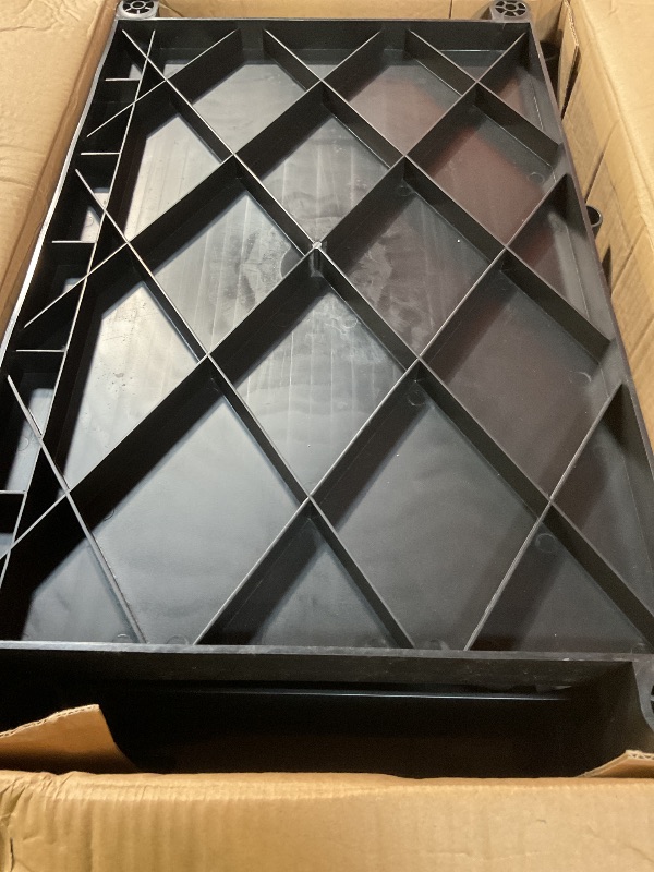 Photo 1 of ***FOR PARTS ONLY / DAMAGED (BROKEN ) PIECES *** MaxWorks 80774 3-Shelf Utility Plastic Cart with Wheels-225 Lbs Maximum Capacity , Black
