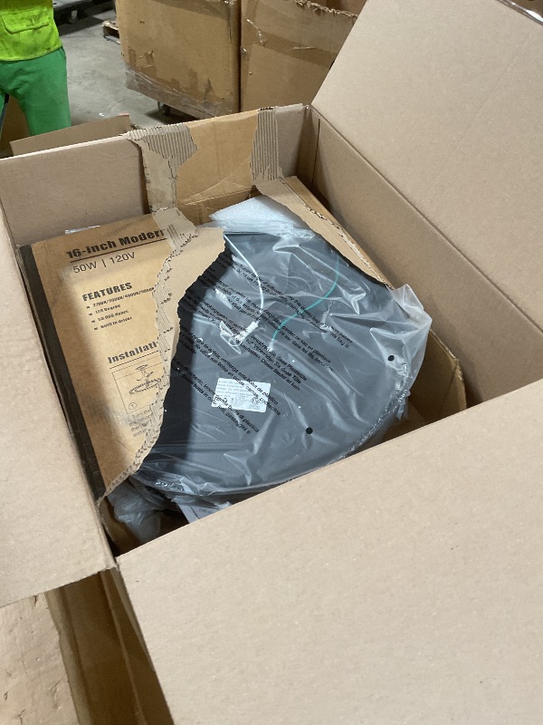 Photo 1 of 16Inch LED Ceiling Light Fixtures, Flush Mount Light Fixtures 50W, 5CCT Adjustable 2700K 3000K 4000K 5000K 6500K, Close to Ceiling Light for Kitchen Hallway Bathroom Kitchen Bedroom Black 2 Packs