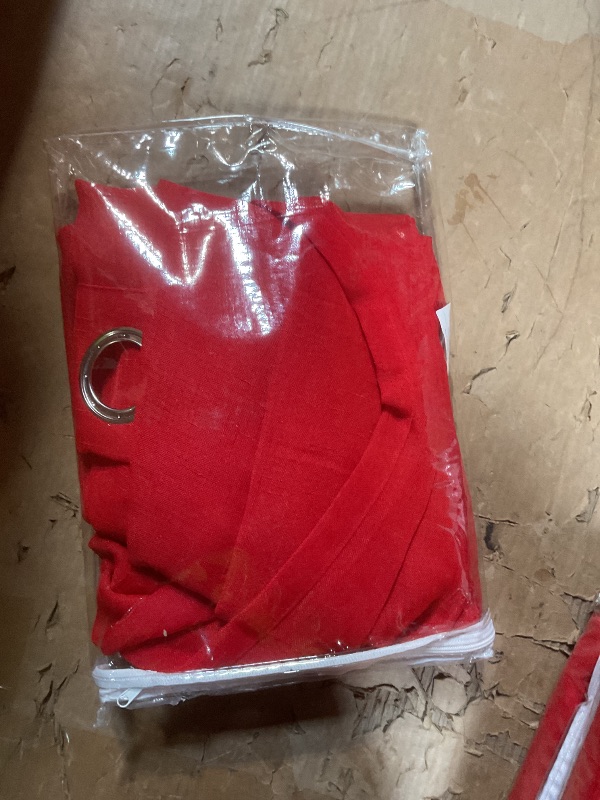 Photo 1 of **ONE PANEL** MIULEE 2-Panel 84 Inch Farmhouse Linen Sheer Window Curtains - Elegant Red Drapes With Grommet Top - Voile Panels, Linen Textured - Bedroom/Living Room (52 X 84 Inch)
