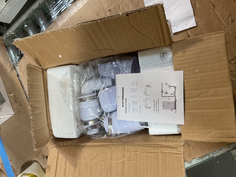 View 2 of **BROKEN CASE** VEVOR 350W Utility Sink Pump, 6000 L/h Flow, 23 ft/7 m Head, Macerator Sewerage Sump Pump with 3 Water Inlets for Basement, Kitchen, Sink, Shower, Bathtub, Laundry Waste Water Disposal Upflush Machine