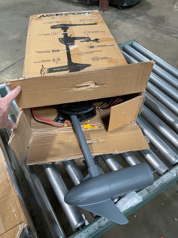Photo 1 of **SCRATCHES FROM TRANSPORT**Newport Kayak Series 36lb Thrust Transom Mounted Saltwater Electric Trolling Motor w/LED Battery Indicator (24" Shaft)