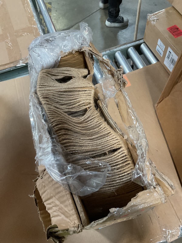 Photo 1 of **BENT**Fenluster Boho Semi Flush Mount Ceiling Light Rattan Ceiling Light 18" Farmhouse Ceiling Lamp with Natural Hemp Rope Lampshade for Dining Room Living Room Bedroom Kitchen