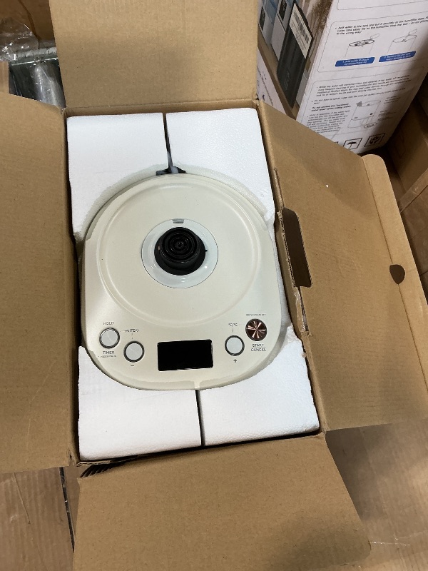 Photo 1 of ***FOR PARTS ONLY/ NON-FUNCTIONAL*** Mecity Electric Gooseneck Kettle With Keep Warm Function & LCD Display Automatic Shut Off Coffee Kettle Temperature Control Pour Over Kettle 1200 Watt, 0.8L, 120V, Off White