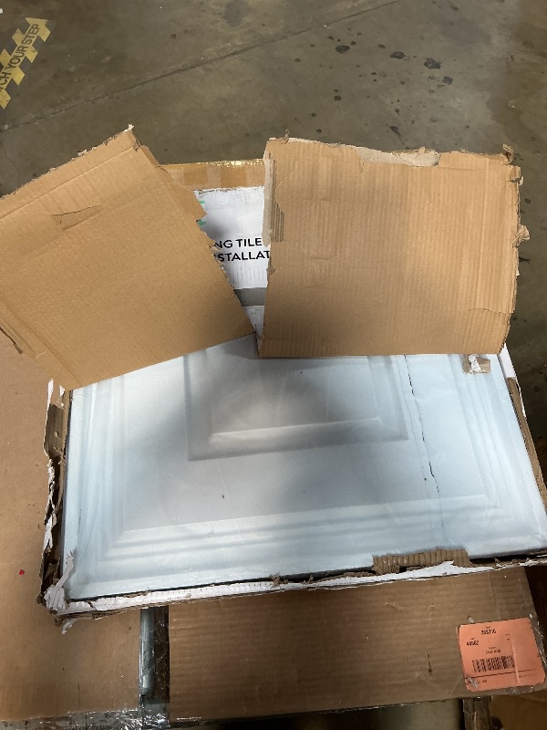Photo 1 of **TWO PRECUT**STICKGOO Glue Up Ceiling Tiles, 24x24 Inch PVC Decorative Drop Ceiling Tile Antique Copper 48 Sq. Ft, Pack of 12 Tiles