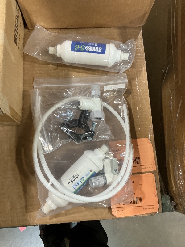 Photo 1 of ***PARTIAL SET/ MISSING ASSEMBLY PIECES***  Kind Water Systems 6-Stage Reverse Osmosis Drinking Water System – Under Sink Filter for Ultra-Pure, Great-Tasting Water – Removes 99% of Contaminants – Easy DIY Install