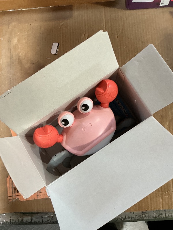 Photo 1 of ***DIRTY/ MISSING ASSEMBLY PIECES*** control future Baby Girl Toys Tummy Time: Pink Crawling Crab Babies Montessori Toy Learning 36 Months 3 Year Old Birthday Infant Girls Valentines Gifts Stuff 0 1 2 Essentials
