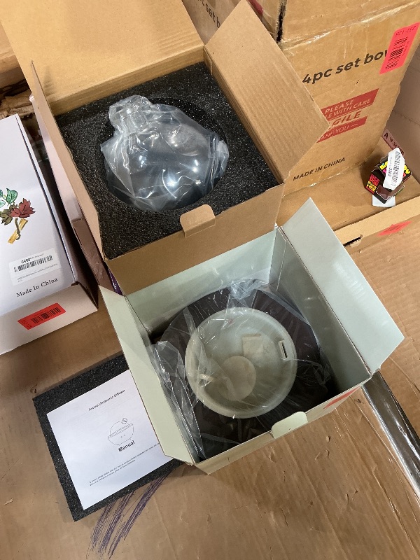 Photo 1 of *GLOBE HAS CRACK* Glass Essential Oil Diffusers ?280ml Aromatherapy Diffuser for Essential Oils Large Room? BPA-Free Cool Mist Humidifier with 7 Colors Lights Auto Off for for Office, Home, Yoga, Spa