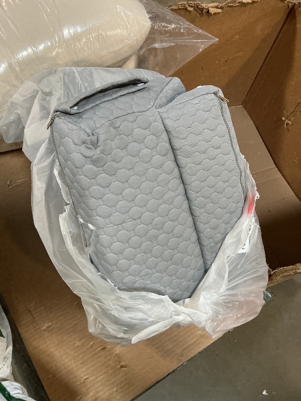 View 2 of **DAMAGE SEEN IN PHOTO**EUHAMS King Size Bed Wedge Pillow - Bed Gap Filler Mattress Wedge Headboard Pillow Close The Gap 0-7" Between Your Headboard and Mattress or Wall for Sleeping Backrest Pillow (76"x10"x6" Gray)