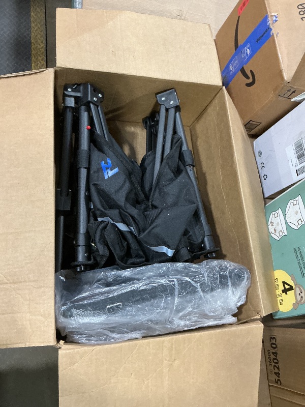 Photo 1 of *FOR PARTS ONLY* ROSONG Collapsible Wagon Cart with Wheels Foldable - Folding Utility Heavy Duty Wagons Carts for Grocery Sports Garden Shopping Camping Wheelbarrows (Black, 120L)