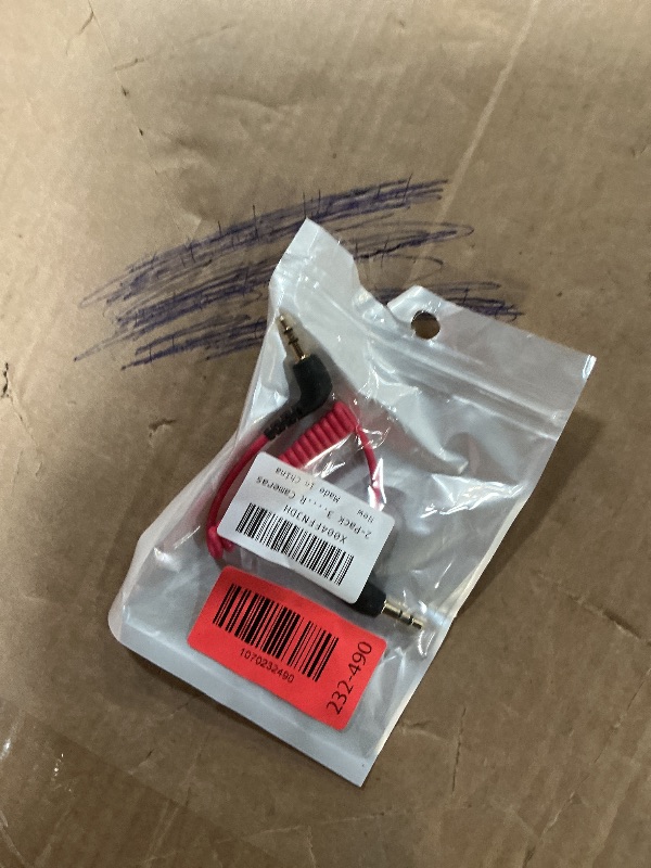 Photo 1 of 2-Pack 3.5mm Microphone Cable Compatible with Rode Wireless Pro / Wireless Go 2 / DJI Mic 2 and Hollyland Lark M1 M2 150 Max Duo, Coiled Dual 3.5mm TRS Patch Cable Audio Mic Cord for DSLR Cameras