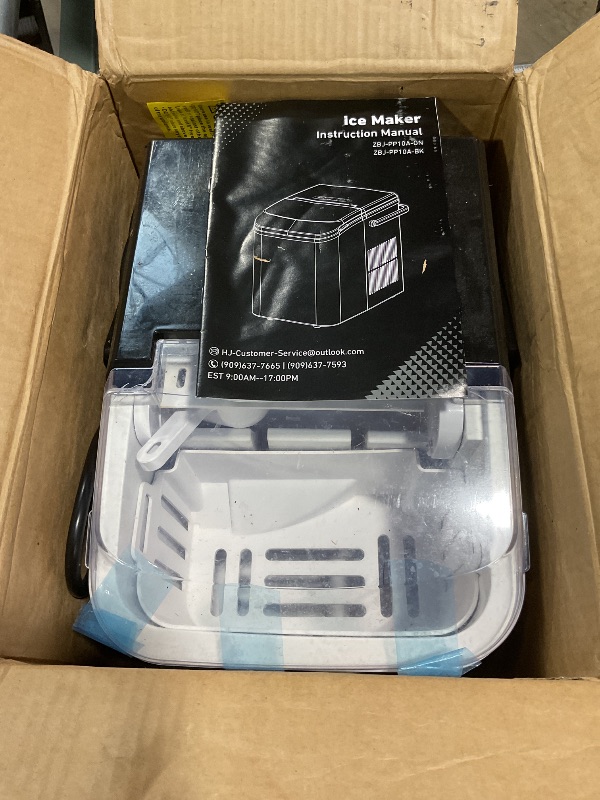 Photo 1 of ***FOR PARTS ONLY NON-FUNCTIONAL*** DUMOS Countertop Ice Maker with Handle, 26lbs/24H Portable Ice Machine, 9 Bullet Ice Cubes Ready in 6 Mins, Self-Cleaning, Quiet Compact Ice Maker for Home, Kitchen, RV, Camping, Black