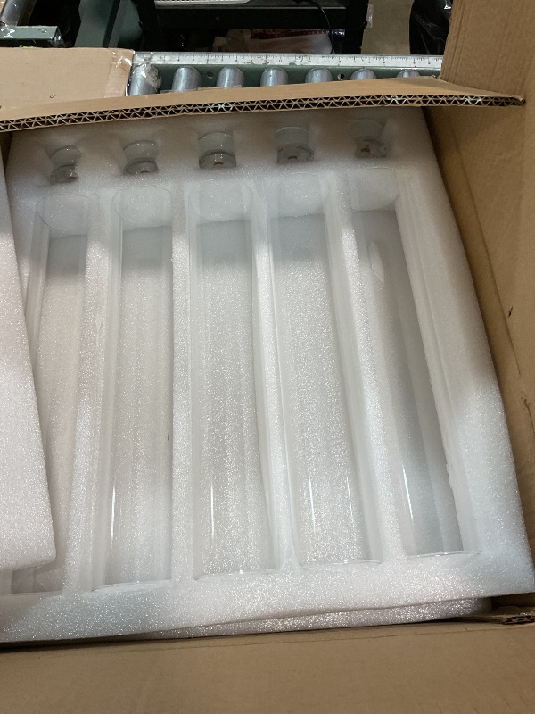 Photo 1 of 20 Pack Glass Hurricane Candle Holders 12.6" Open Ended Candlestick Holder Tubes Clear Bottomless Cylinders Suitable Taper LED Candles for Wedding Party Christmas Table Centerpiece Decor