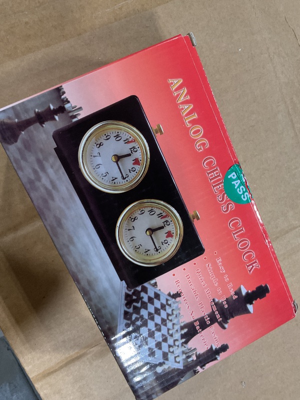 Photo 1 of ** ONE CLOCK NON FUNCTIONAL** Tshiwort Analog Chess Clock Timer, Wind Up Professional Chess Clock with Large Easy to Read Dials No Batteries Required, Analogue Count Up/Count Down Timer for International Chess Games Tournament