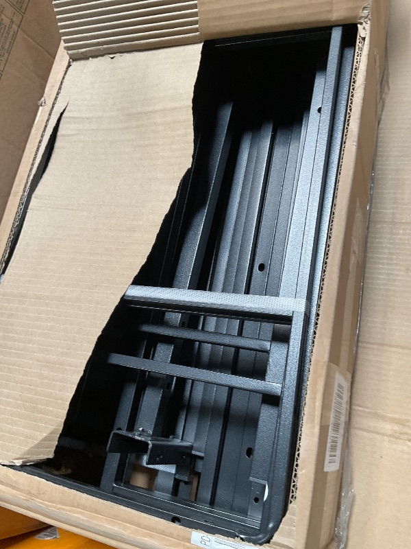 Photo 1 of **INCOMPLETE SET/ MISSING ASSEMBLY PIECES / BOX 1 OF POSSIBLY 3*** Bellemave Full Corner Bed Frame with Desk and Storage, Full Size Captains Bed with Charging Station and LED Light, Wood Daybeds with L-Shaped Bookcase and 2 Drawers, Black