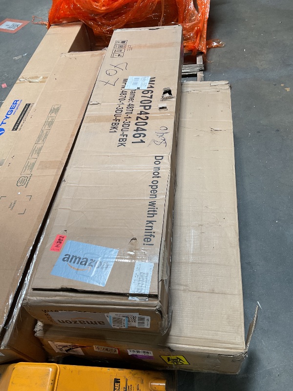 Photo 1 of **INCOMPLETE SET/ MISSING ASSEMBLY PIECES / BOX 1 OF POSSIBLY 3*** Bellemave Full Corner Bed Frame with Desk and Storage, Full Size Captains Bed with Charging Station and LED Light, Wood Daybeds with L-Shaped Bookcase and 2 Drawers, Black