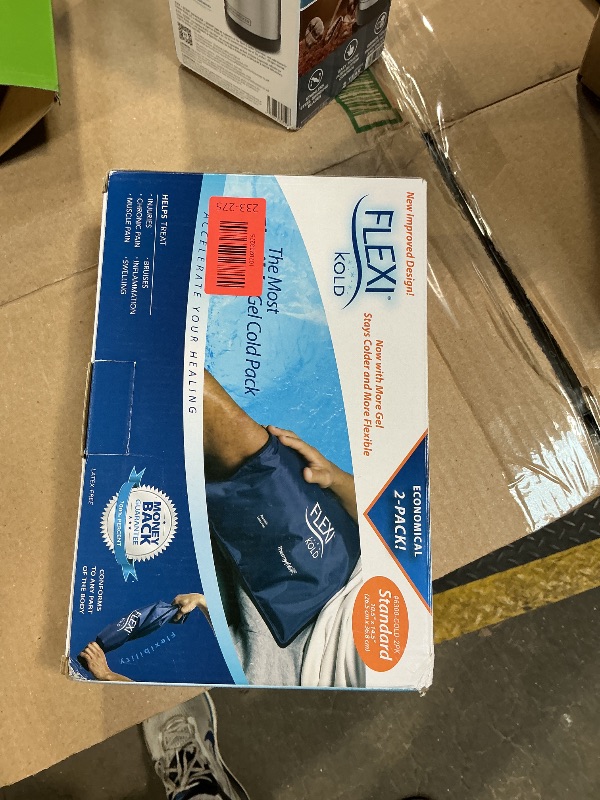 Photo 1 of 2 FlexiKold Gel Ice Packs (Standard Large: 10.5" x 14.5") - Reusable Cold Pack for Injuries, for Back Pain Relief, Migraine Relief Pad, After Surgery, Postpartum, Headache, Shoulder - 6300-COLD 2PK