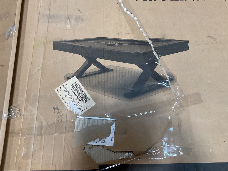 Photo 1 of *** MINOR DAMAGE***EastPoint 87-Inch Rustic Pool Table - 87L x 50W x 31H, Multi-Color - K66 Bumpers for Consistent Bounce in Billiards - Accessories for Pool Games - X-Leg Frame for Game Table