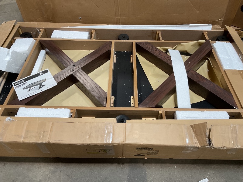 Photo 1 of *** MINOR DAMAGE***EastPoint 87-Inch Rustic Pool Table - 87L x 50W x 31H, Multi-Color - K66 Bumpers for Consistent Bounce in Billiards - Accessories for Pool Games - X-Leg Frame for Game Table