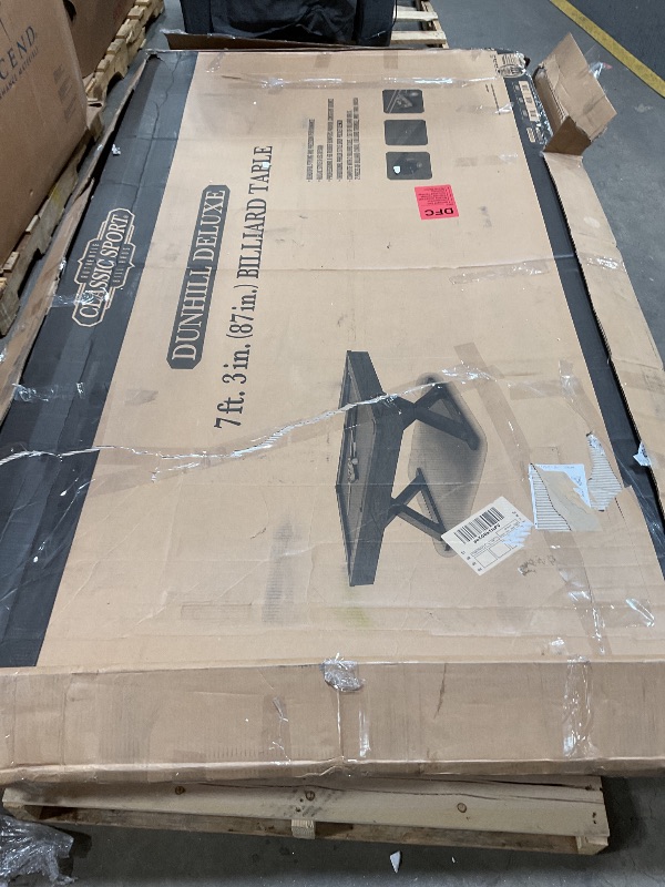 Photo 1 of *** MINOR DAMAGE***EastPoint 87-Inch Rustic Pool Table - 87L x 50W x 31H, Multi-Color - K66 Bumpers for Consistent Bounce in Billiards - Accessories for Pool Games - X-Leg Frame for Game Table