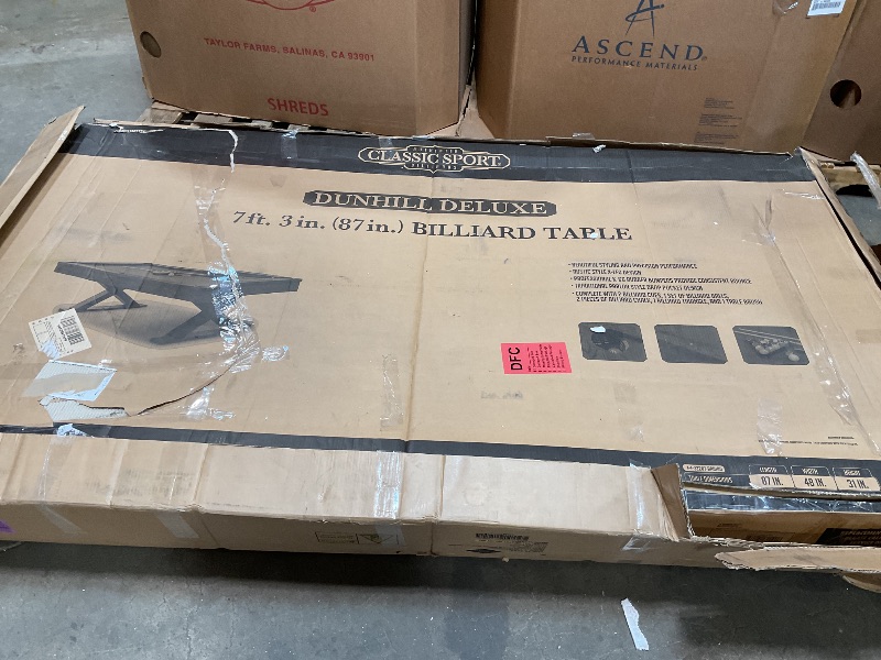 Photo 1 of *** MINOR DAMAGE***EastPoint 87-Inch Rustic Pool Table - 87L x 50W x 31H, Multi-Color - K66 Bumpers for Consistent Bounce in Billiards - Accessories for Pool Games - X-Leg Frame for Game Table