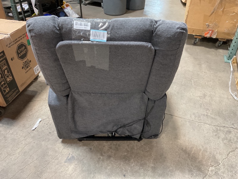 Photo 1 of *** USED/MINOR DAMAGE***DUMOS Power Lift Recliner Chair with Vibration Massage and Heat for Elderly, Ergonomic Overstuffed Breathable Fabric Reclining Chair with 3 Pockets, Remote Control, Living Room, Bedroom, Grey