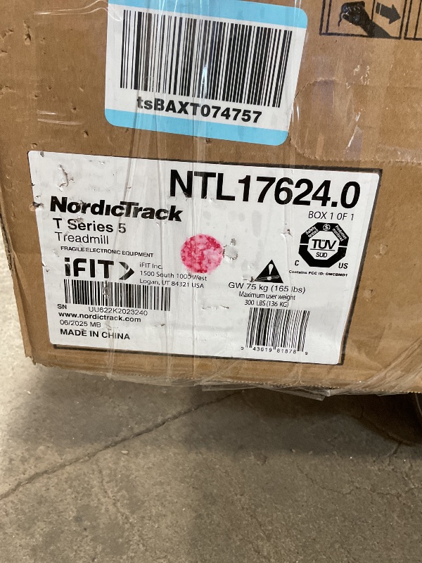 Photo 1 of *** USED/MINOR DAMAGE***NordicTrack T Series 5 Treadmill - 16" Touchscreen, 0-12 MPH Speed, 0-12% Incline, iFIT Workouts, Black