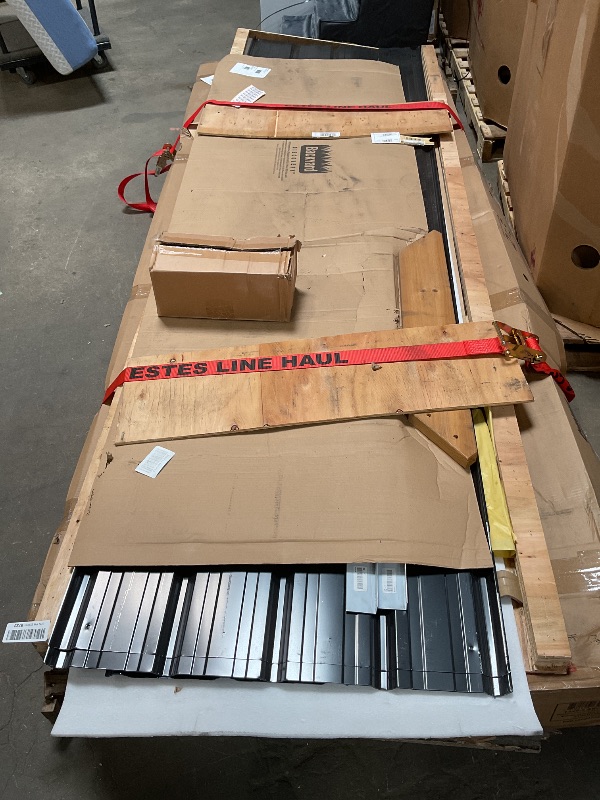 Photo 1 of *** MINOR DAMAGE/UNKNOWN MISSING PARTS AND HARDWARE***Backyard Discovery Arcadia 12' x 9.5' Cedar Wood Outdoor Gazebo Pavilion with Hardtop Galvanized Steel Slope Roof, Snow Support, Wind Resistance, PowerPort, Shade for Garden, Patio, Deck, Entertaining