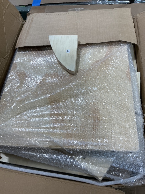 View 3 of **POSSIBLY MISSING ASSEMBLY PIECES*** Woodure 6 in-1 Toddler Kitchen Step Stool with Wooden Stool, Foldable Learning Standing Tower with Blackboard & Feeding Tray, Wooden Kitchen Stool Helper for Kids, 1-3 Year Old Boy Girl Gifts