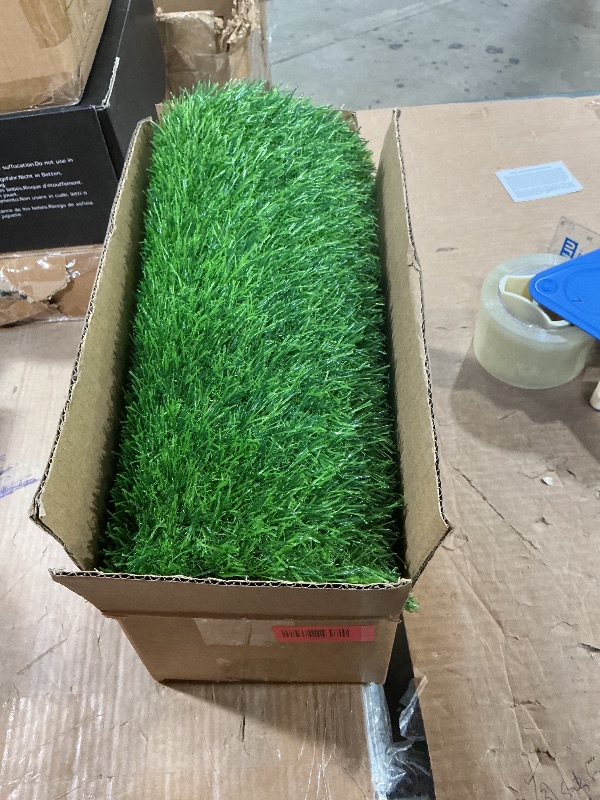 Photo 1 of 2 Pack 26"x30" Dog Grass Pee Pads, Reusable Artificial Grass Turf Rug for Puppy & Cats, Washable Fake Grass Mat Dog Pee Pad Replacement Outdoor Indoor Potty Training Pads with Drainage Holes