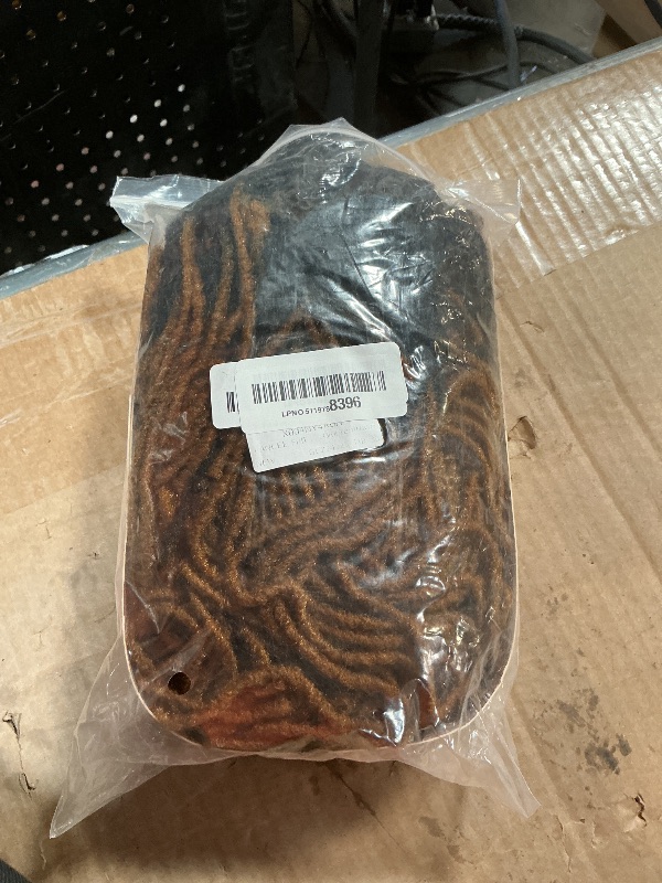 Photo 1 of **LOOKS DIFFERENT FROM STOCK ON PERSON** FANCEE Full Lace Short Faux Locs Wig with Baby Hair Pre Plucked Knotless Square Part Straight Pencil Size Dreadlock Soft Locs Full Double Lace Wig for Black Women Natural Hairstyle Ombre Brown