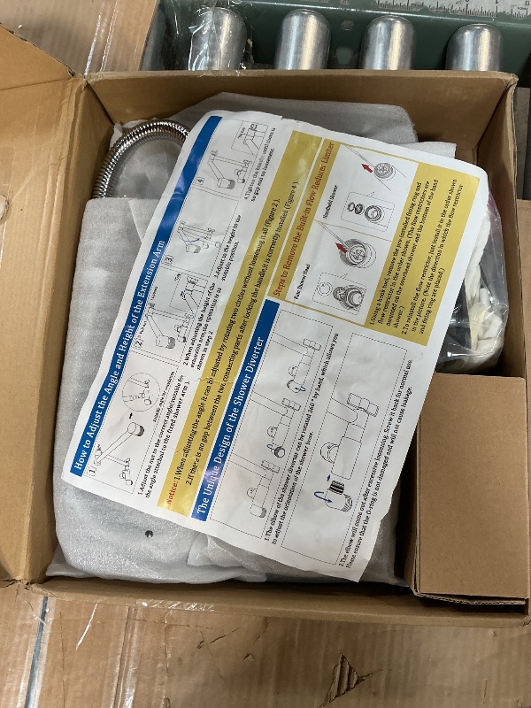 Photo 1 of 13" Rainfall Shower Head with Handheld Combo, Dual Waterfall Showerhead Button Switch by Handheld, Rain Shower head with 3-Modes Wand, Adjustable Extension Arm, 71 Inches Stainless Steel Hose(Chrome)