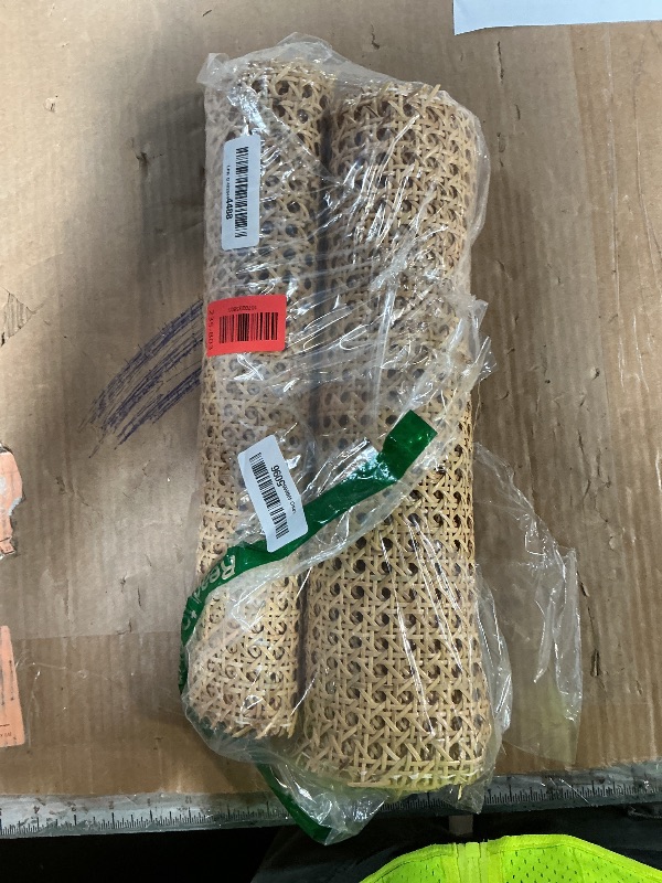 Photo 1 of 14" Width Cane Webbing 2Feet, Natural Rattan Webbing for Caning Projects, Woven Open Mesh Cane for Furniture, Chair, Cabinet, Ceiling